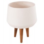 ΓΛΑΣΤΡΑ ΕΣΩΤ.ΧΩΡΟΥ QUAN HM4680.02M FIBER CEMENT ΛΕΥΚΟ--ΒΑΣΗ TEAK Φ35x50Υεκ