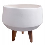 ΓΛΑΣΤΡΑ ΕΣΩΤ.ΧΩΡΟΥ QUAN HM4680.02S FIBER CEMENT ΛΕΥΚΟ--ΒΑΣΗ TEAK Φ37x36Υεκ