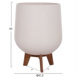 ΣΕΤ 3 ΓΛΑΣΤΡΕΣ ΜΕ TEAK ΒΑΣΕΙΣ TRYLL HM4681.02 FIBER CEMENT ΛΕΥΚΟ