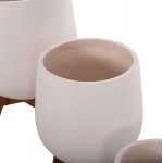 ΣΕΤ 3 ΓΛΑΣΤΡΕΣ ΜΕ TEAK ΒΑΣΕΙΣ TRYLL HM4681.02 FIBER CEMENT ΛΕΥΚΟ