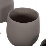 ΣΕΤ 3 ΓΛΑΣΤΡΕΣ ΜΕ TEAK ΒΑΣΕΙΣ TRYLL HM4681.03 FIBER CEMENT--ΓΚΡΙ