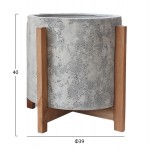 ΓΛΑΣΤΡΑ ΕΣΩΤ.ΧΩΡΟΥ HOFF HM4682.03M FIBER CEMENT ΓΚΡΙ-TEAK ΒΑΣΗ Φ40x39Υεκ