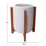 ΓΛΑΣΤΡΑ ΕΣΩΤ.ΧΩΡΟΥ HOFF HM4682.02S FIBER CEMENT ΛΕΥΚΟ-TEAK ΒΑΣΗ Φ33x42Υεκ