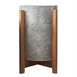 ΓΛΑΣΤΡΑ ΕΣΩΤ.ΧΩΡΟΥ HOFF HM4682.03S FIBER CEMENT ΓΚΡΙ-TEAK ΒΑΣΗ Φ33x42Υεκ