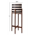 ΓΛΑΣΤΡΑ-ΚΑΣΠΟ ΕΣΩΤ.ΧΩΡΟΥ RENTIL HM4683L FIBER CEMENT ΛΕΥΚΟ/ΜΑΥΡΟ--ΒΑΣΗ TEAK Φ35x45Υεκ