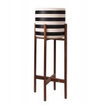 ΓΛΑΣΤΡΑ-ΚΑΣΠΟ ΕΣΩΤ.ΧΩΡΟΥ RENTIL HM4683L FIBER CEMENT ΛΕΥΚΟ/ΜΑΥΡΟ--ΒΑΣΗ TEAK Φ35x45Υεκ