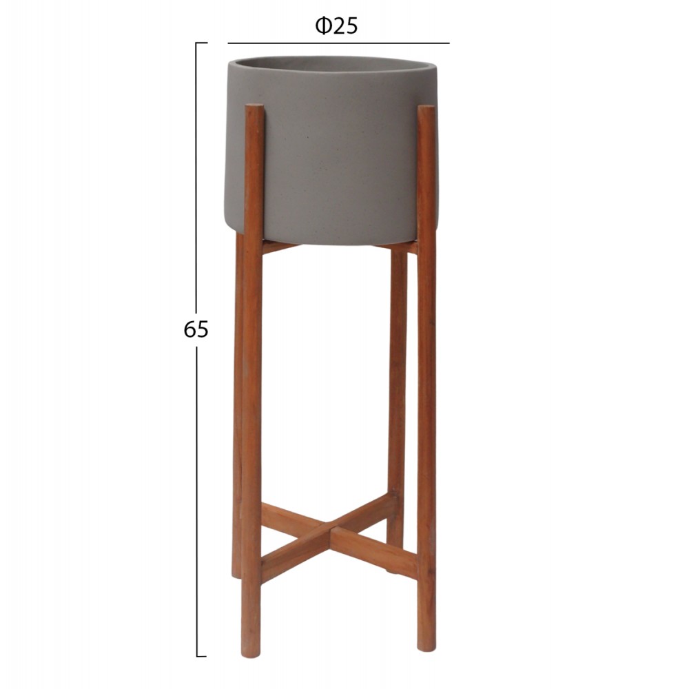 ΓΛΑΣΤΡΑ ΕΣΩΤ.ΧΩΡΟΥ RENTIL HM4684.03L FIBER CEMENT ΧΡΩΜΑ ΓΚΡΙ--ΒΑΣΗ TEAK Φ27x66Υ