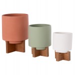 ΣΕΤ 3 ΓΛΑΣΤΡΕΣ ΜΕ TEAK ΒΑΣΕΙΣ TANTI HM4685 FIBER CEMENT ΣΕ 3 ΧΡΩΜΑΤΑ