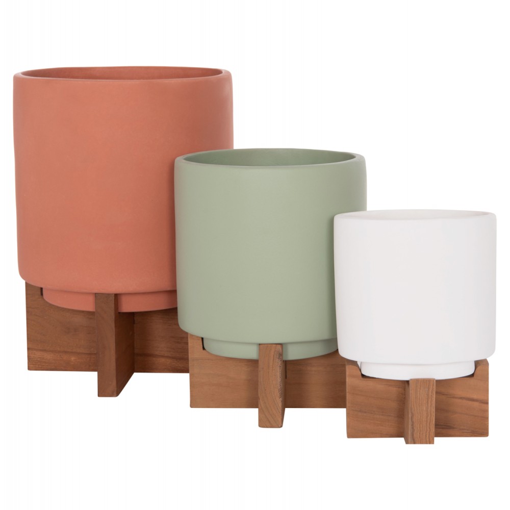 ΣΕΤ 3 ΓΛΑΣΤΡΕΣ ΜΕ TEAK ΒΑΣΕΙΣ TANTI HM4685 FIBER CEMENT ΣΕ 3 ΧΡΩΜΑΤΑ