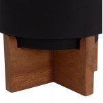 ΣΕΤ 3 ΓΛΑΣΤΡΕΣ ΜΕ TEAK ΒΑΣΕΙΣ TANTI HM4685.01 FIBER CEMENT ΣΕ ΜΑΥΡΟ ΧΡΩΜΑ