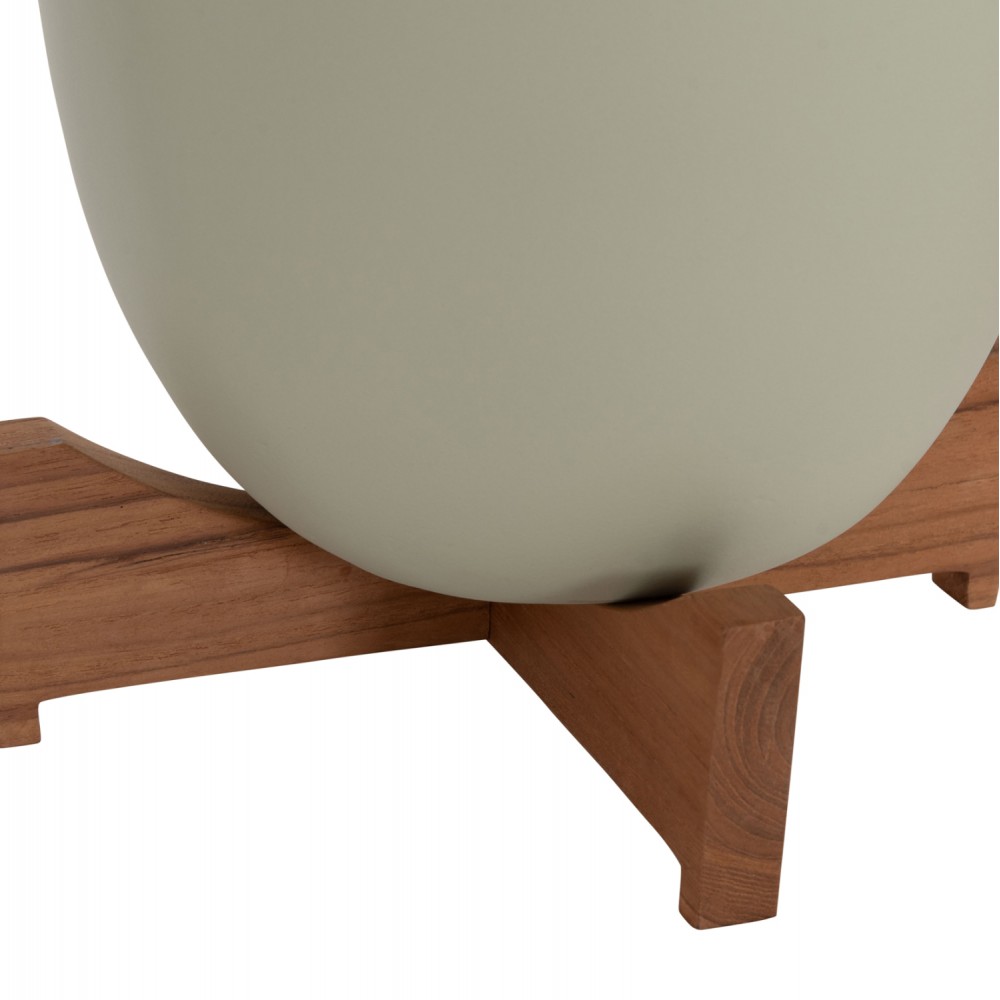 ΓΛΑΣΤΡΕΣ ΣΕΤ 2ΤΜΧ SEON HM4686.09 TERRACOTTA ΣΕ ΛΕΥΚΟ & ΠΡΑΣΙΝΟ--TEAK ΒΑΣΗ