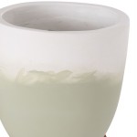 ΓΛΑΣΤΡΕΣ ΣΕΤ 2ΤΜΧ SEON HM4686.09 TERRACOTTA ΣΕ ΛΕΥΚΟ & ΠΡΑΣΙΝΟ--TEAK ΒΑΣΗ