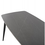 ΤΡΑΠΕΖΙ RAVEN HM9854.02 ΚΕΡΑΜΙΚΟ TOP ΜΑΥΡΟ ΜΑΡΜΑΡΟ-ΜΑΥΡΟ ΜΕΤΑΛΛΟ 117,5x67,5x76Υεκ.