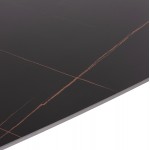 ΤΡΑΠΕΖΙ RAVEN HM18149.02 ΚΕΡΑΜΙΚΟ TOP ΜΕ ΟΨΗ ΜΑΥΡΟ ΜΑΡΜΑΡΟ 140x80x74Υεκ.