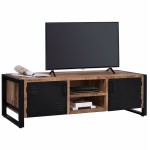 ΕΠΙΠΛΟ TV TURNER HM8189.11 ΜΕΤΑΛΛΟ & ΜΑΣΙΦ ΞΥΛΟ MANGO ΦΥΣΙΚΟ 160x45x51Υ εκ.