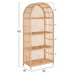 ΒΙΒΛΙΟΘΗΚΗ HM9552 ΑΠΟ ΦΥΣΙΚΟ RATTAN ΣΕ ΦΥΣΙΚΟ ΧΡΩΜΑ 80x40x182Υεκ.