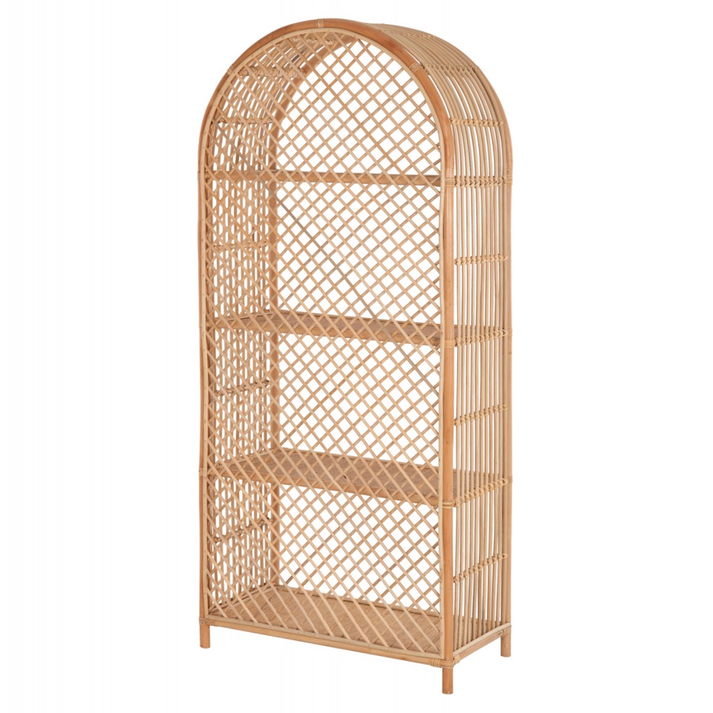 ΒΙΒΛΙΟΘΗΚΗ HM9552 ΑΠΟ ΦΥΣΙΚΟ RATTAN ΣΕ ΦΥΣΙΚΟ ΧΡΩΜΑ 80x40x182Υεκ.