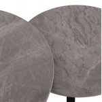 ΤΡΑΠΕΖΙ ΣΑΛΟΝΙΟΥ 2ΤΜΧ TALOS HM18140.04 ΚΕΡΑΜΙΚΟ TOP ΜΕ ΟΨΗ ΓΚΡΙ ΜΑΡΜΑΡΟΥ Φ70+Φ50