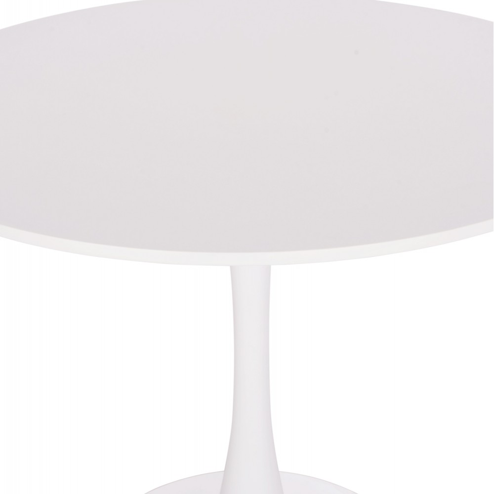 ΤΡΑΠΕΖΙ ΣΤΡΟΓΓΥΛΟ BROLIN HM18141.01 MDF TOP-ΒΑΣΗ ΜΕΤΑΛΛΙΚΗ--ΛΕΥΚΟ Φ90x73Υεκ