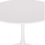 ΤΡΑΠΕΖΙ ΣΤΡΟΓΓΥΛΟ BROLIN HM18141.01 MDF TOP-ΒΑΣΗ ΜΕΤΑΛΛΙΚΗ--ΛΕΥΚΟ Φ90x73Υεκ