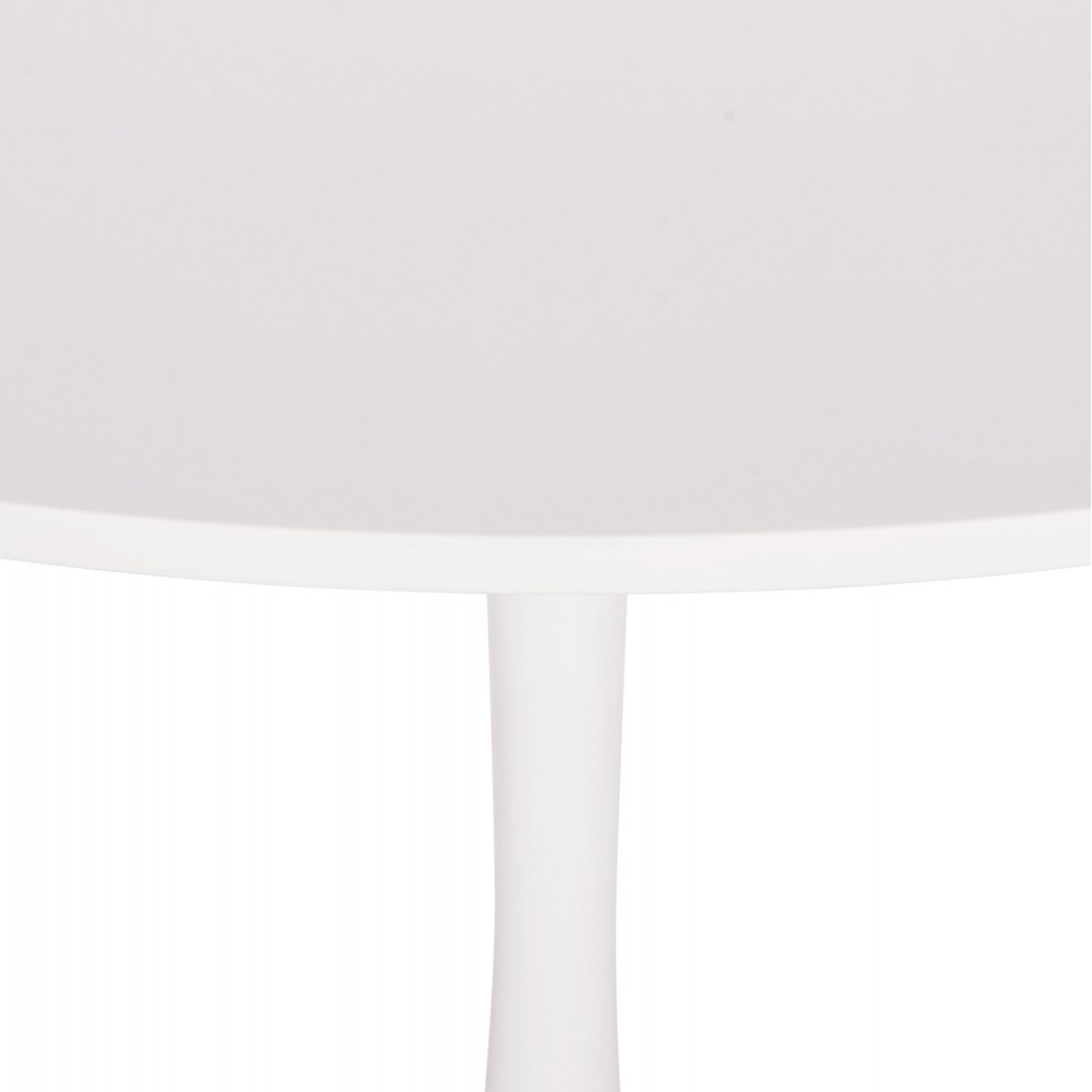 ΤΡΑΠΕΖΙ ΣΤΡΟΓΓΥΛΟ BROLIN HM18141.01 MDF TOP-ΒΑΣΗ ΜΕΤΑΛΛΙΚΗ--ΛΕΥΚΟ Φ90x73Υεκ