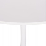 ΤΡΑΠΕΖΙ ΣΤΡΟΓΓΥΛΟ BROLIN HM18141.01 MDF TOP-ΒΑΣΗ ΜΕΤΑΛΛΙΚΗ--ΛΕΥΚΟ Φ90x73Υεκ