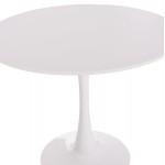 ΤΡΑΠΕΖΙ ΣΤΡΟΓΓΥΛΟ BROLIN HM18141.01 MDF TOP-ΒΑΣΗ ΜΕΤΑΛΛΙΚΗ--ΛΕΥΚΟ Φ90x73Υεκ