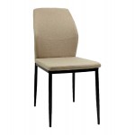 ΚΑΡΕΚΛΑ ΤΡΑΠΕΖΑΡΙΑΣ DIAZ HM18346.04 ΜΠΕΖ ΥΦΑΣΜΑ-ΜΕΤΑΛΛΙΚΑ ΠΟΔΙΑ ΜΑΥΡΑ 41,5x52x87Υεκ.