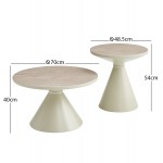 ΣΕΤ 2 ΤΡΑΠΕΖΙA ΣΑΛΟΝΙΟΥ LYNX HM18316.94 Β' ΔΙΑΛΟΓΗΣ-ΜΕΤΑΛΛΟ & SINTERED STONE TOP