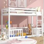 ΠΑΙΔΙΚΗ ΚΟΥΚΕΤΑ τ.MONTESSORI ΜΕ ΠΑΡΚΑΚΙ PLAYKID HM703.03 ΞΥΛΟ ΠΕΥΚΟΥ ΛΕΥΚΟ ΓΙΑ 190x90εκ