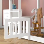 ΠΑΙΔΙΚΗ ΚΟΥΚΕΤΑ τ.MONTESSORI ΜΕ ΠΑΡΚΑΚΙ PLAYKID HM703.03 ΞΥΛΟ ΠΕΥΚΟΥ ΛΕΥΚΟ ΓΙΑ 190x90εκ