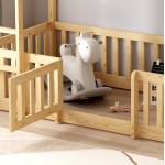 ΠΑΙΔΙΚΗ ΚΟΥΚΕΤΑ τ.MONTESSORI ΜΕ ΠΑΡΚΑΚΙ PLAYKID HM703.01 ΞΥΛΟ ΠΕΥΚΟΥ ΦΥΣΙΚΟ ΓΙΑ 190x90εκ