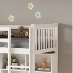 ΠΑΙΔΙΚH KOYKETA τ.MONTESSORI ΜΕ ΓΡΑΦΕΙΟ & ΒΙΒΛΙΟΘΗΚΗ LIBRO HM708.03 ΞΥΛΟ ΠΕΥΚΟΥ ΛΕΥΚΟ- 90x190εκ