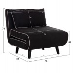 ΠΟΛΥΘΡΟΝΑ ΚΡΕΒΑΤΙ BRAXTON HM8425.03 ΜΑΥΡΟ ΥΦΑΣΜΑ 78x88x78Υεκ.