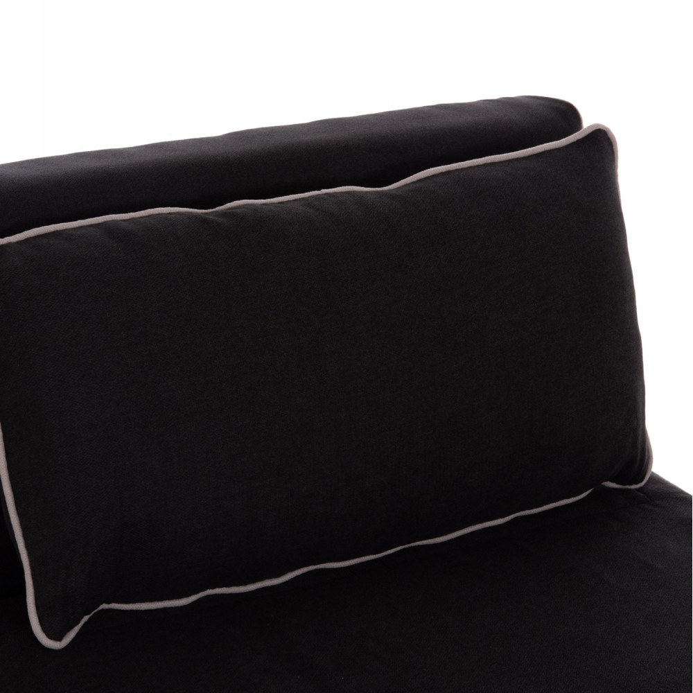 ΠΟΛΥΘΡΟΝΑ ΚΡΕΒΑΤΙ BRAXTON HM8425.03 ΜΑΥΡΟ ΥΦΑΣΜΑ 78x88x78Υεκ.