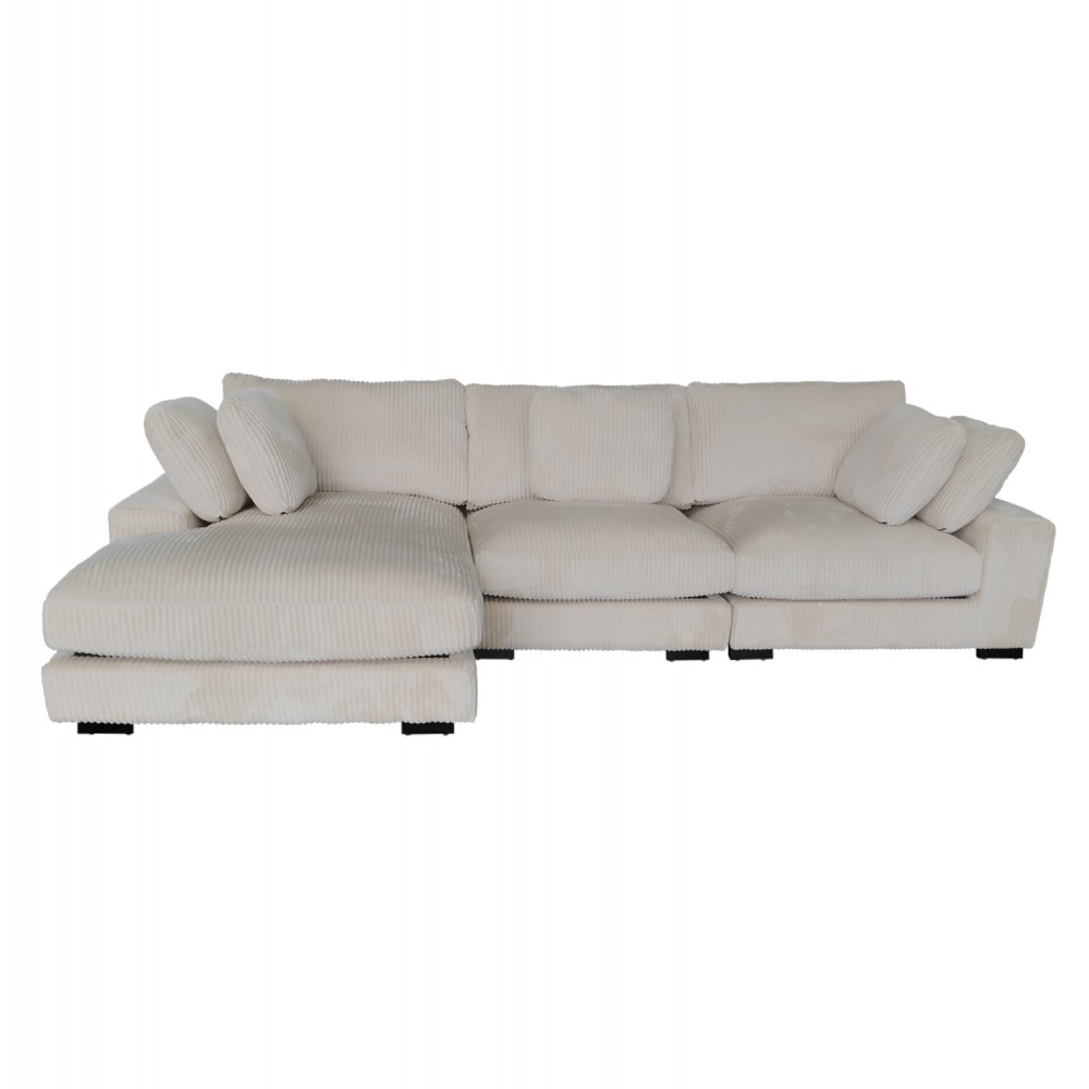 ΚΑΝΑΠΕΣ ΑΡΙΣΤΕΡΗ ΓΩΝΙΑ CRANFIELD HM3287.02L ΜΠΕΖ ΡΙΓΕ ΥΦΑΣΜΑ 315x167(γωνία)x67Υεκ.