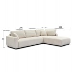 ΓΩΝΙΑΚΟΣ ΚΑΝΑΠΕΣ ΑΝΑΣΤΡΕΨΙΜΟΣ MEDEL HM3288.02 ΕΚΡΟΥ P.E. ΥΦΑΣΜΑ 296x208x80Υεκ