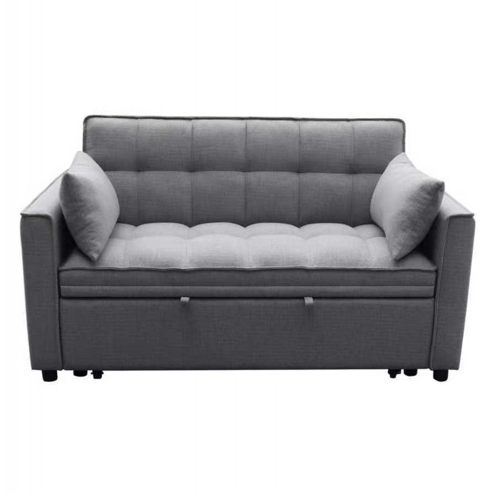 ΚΑΝΑΠΕΣ ΚΡΕΒΑΤΙ 2-ΘΕΣΙΟΣ BORG HM3289.01 ΓΚΡΙ ΥΦΑΣΜΑ 140x100x80Υεκ