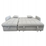 ΓΩΝΙΑΚΟΣ ΚΑΝΑΠΕΣ-ΚΡΕΒΑΤΙ ΑΝΑΣΤΡΕΨΙΜΟΣ NEZU HM3294.02 ΜΠΕΖ ΥΦΑΣΜΑ 210x140x78Υεκ.