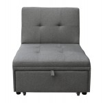 ΠΟΛΥΘΡΟΝΑ-ΚΡΕΒΑΤΙ LIBRE HM3295.01 ΓΚΡΙ ΥΦΑΣΜΑ 75x106x87Υεκ.