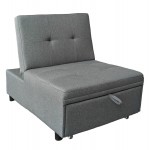 ΠΟΛΥΘΡΟΝΑ-ΚΡΕΒΑΤΙ LIBRE HM3295.01 ΓΚΡΙ ΥΦΑΣΜΑ 75x106x87Υεκ.