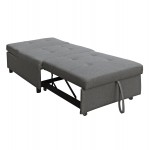 ΠΟΛΥΘΡΟΝΑ-ΚΡΕΒΑΤΙ LIBRE HM3295.01 ΓΚΡΙ ΥΦΑΣΜΑ 75x106x87Υεκ.