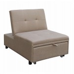 ΠΟΛΥΘΡΟΝΑ-ΚΡΕΒΑΤΙ LIBRE HM3295.03 ΜΠΕΖ ΥΦΑΣΜΑ 75x106x87Υεκ.