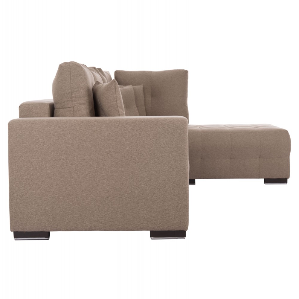 ΓΩΝΙΑΚΟΣ ΚΑΝΑΠΕΣ-ΚΡΕΒΑΤΙ ΜΕ ΑΠΟΘ.ΧΩΡΟ TRENDSTON HM3302.03R ΜΠΕΖ ΥΦΑΣΜΑ 298x177x95Υεκ