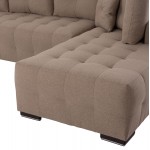 ΓΩΝΙΑΚΟΣ ΚΑΝΑΠΕΣ-ΚΡΕΒΑΤΙ ΜΕ ΑΠΟΘ.ΧΩΡΟ TRENDSTON HM3302.03R ΜΠΕΖ ΥΦΑΣΜΑ 298x177x95Υεκ