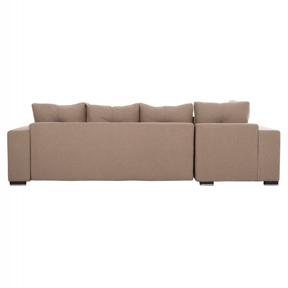 ΓΩΝΙΑΚΟΣ ΚΑΝΑΠΕΣ-ΚΡΕΒΑΤΙ ΜΕ ΑΠΟΘ.ΧΩΡΟ TRENDSTON HM3302.03L ΜΠΕΖ ΥΦΑΣΜΑ 298x177x95Υεκ