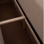 ΓΩΝΙΑΚΟΣ ΚΑΝΑΠΕΣ-ΚΡΕΒΑΤΙ ΜΕ ΑΠΟΘ.ΧΩΡΟ TRENDSTON HM3302.03L ΜΠΕΖ ΥΦΑΣΜΑ 298x177x95Υεκ