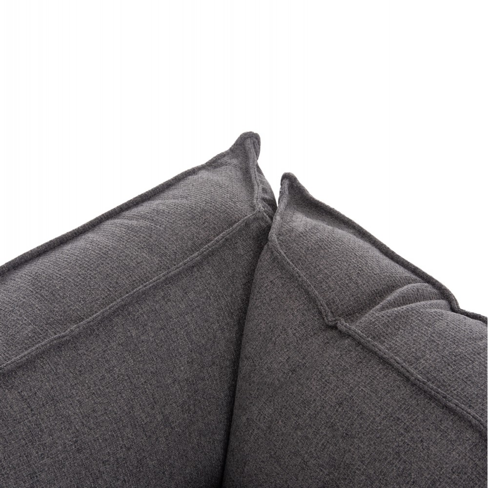 ΓΩΝΙΑΚΟΣ ΚΑΝΑΠΕΣ-ΚΡΕΒΑΤΙ ΜΕ ΑΠΟΘ.ΧΩΡΟ SAFFIRA HM3303.01R ΓΚΡΙ ΥΦΑΣΜΑ 270x195x100Υεκ.