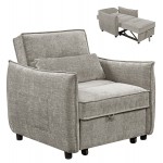 ΠΟΛΥΘΡΟΝΑ-ΚΡΕΒΑΤΙ ORYN HM3307.03 ΜΠΕΖ ΥΦΑΣΜΑ 89x85x84Υεκ.