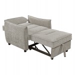 ΠΟΛΥΘΡΟΝΑ-ΚΡΕΒΑΤΙ ORYN HM3307.03 ΜΠΕΖ ΥΦΑΣΜΑ 89x85x84Υεκ.